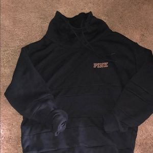 PINK funnel neck marble pull over